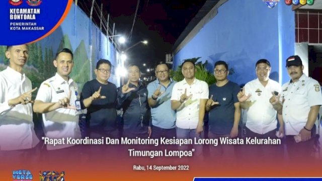 Camat Bontoala Pantua Kesiapan Lorong Wisata di Kelurahan Timungan Lompoa