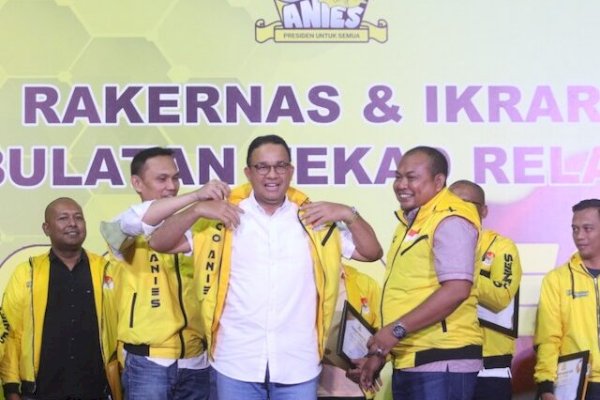 Anies Baswedan ke Relawan ‘Go-Anies’: Lupakan Peta 2019, Kita Buat Peta Baru untuk 2024