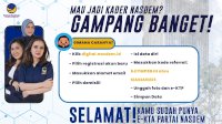 Cukup Tiga Menit Daftar Jadi Kader NasDem