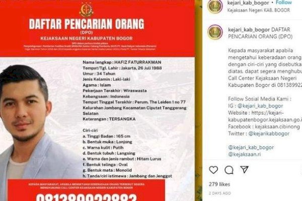 Adik Irwansyah DPO Kasus Korupsi