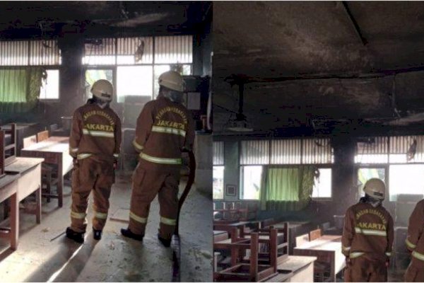 Gedung SMAN 34 Pondok Labu Terbakar