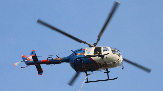 Polri Sebut Heli P1103 Jatuh Karena Cuaca di Perairan Manggar