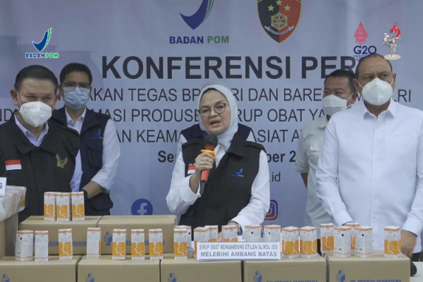 BPOM Perintah Produsen Obat Musnahkan Bahan Baku Tercemar EG