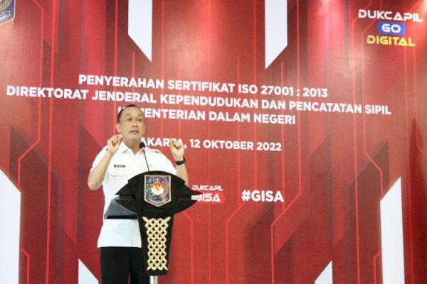 Raih ISO 27001, Dirjen Zudan Ingatkan Dukcapil Terus Berbenah