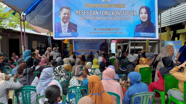 Legislator Fraksi NasDem Sulsel, Rezki Mulfiati Lutfi Reses di Kelurahan Bira, Kecamatan Tamalanrea.