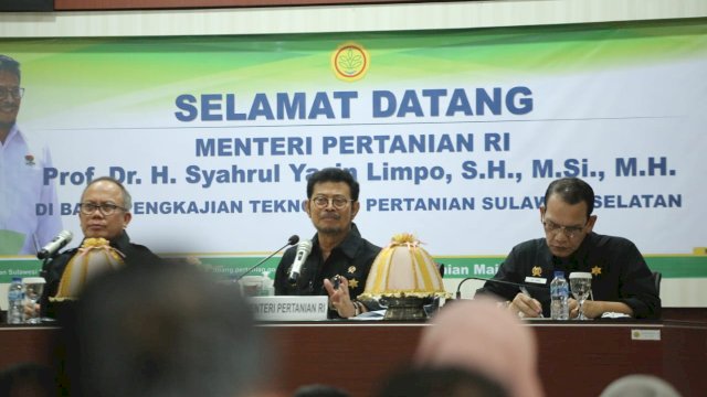 Mentan SYL Dorong Peran BPTP Tingkatkan Produksi dan Kesejahteraan Petani