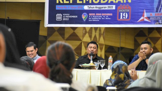 Anggota DPRD Makassar Arifin Dg Kulle Sosper Kepemudaan