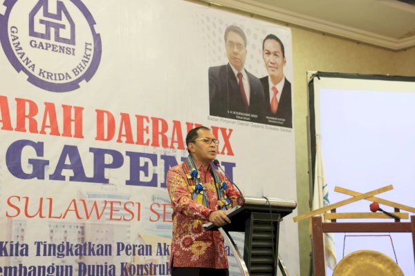 Hadiri Musda IX GAPENSI Sulsel, Walikota Danny Makassar Ingatkan Persaingan Teknologi