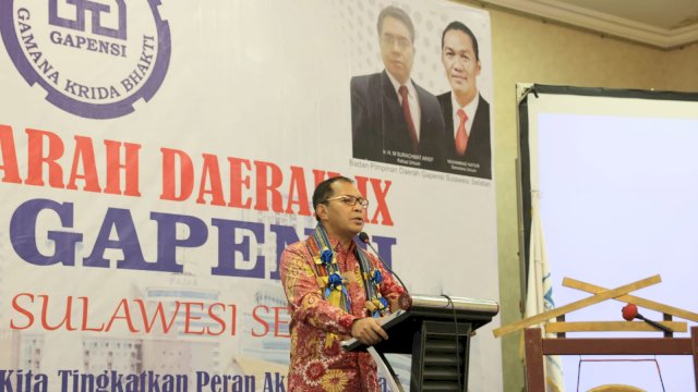 Hadiri Musda IX GAPENSI Sulsel, Walikota Danny Makassar Ingatkan Persaingan Teknologi