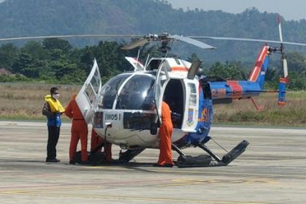 Helikopter Milik Polri Jatuh di Laut Belitung Timur