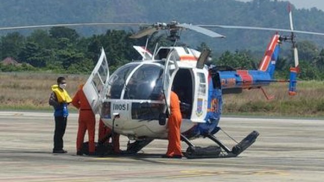 Helikopter Milik Polri Jatuh di Laut Belitung Timur