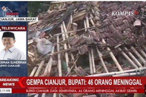 Update Gempa Cianjur, Bupati Sebut Korban Meninggal Bertambah jadi 46 Orang, Ratusan Orang Luka-Listrik Terputus