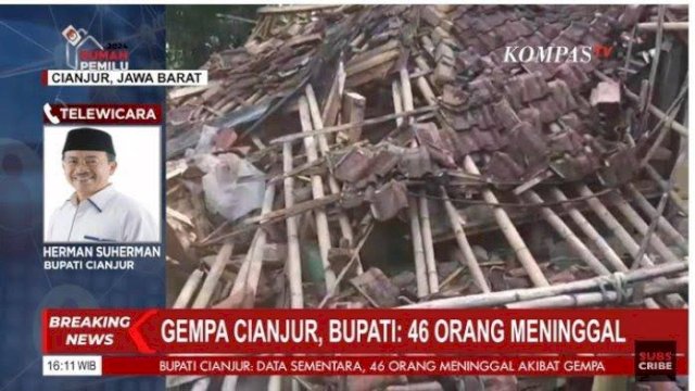 Update Gempa Cianjur, Bupati Sebut Korban Meninggal Bertambah jadi 46 Orang, Ratusan Orang Luka-Listrik Terputus