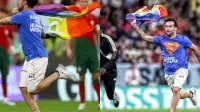 Kibarkan Bendera LGBT, Suporter Ini Nekat Masuk ke Lapangan di Laga Portugal vs Uruguay