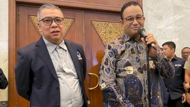 Wakil Ketua Umum NasDem, Ahmad Ali Bersama Capres Pilihan NasDem, Anies Baswedan.