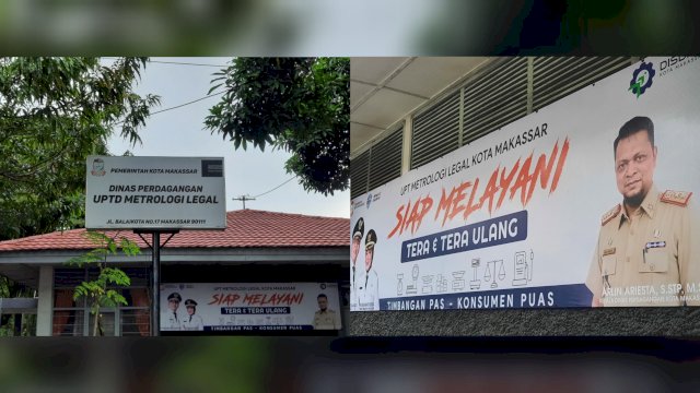 Kantor Lama UPT Metrologi Legal Disdag Makassar di Jalan Balaikota.