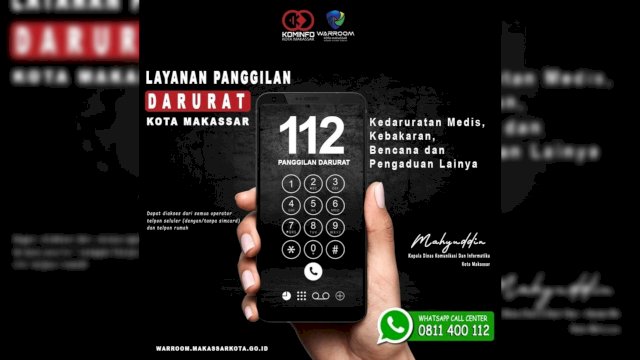 Layanan Call Center 112 dari Diskominfo Makassar