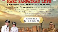 DPMPTSP Makassar Buka Pelaporan LKPM Triwulan III Mulai 1 Sampai 10 Oktober 2022