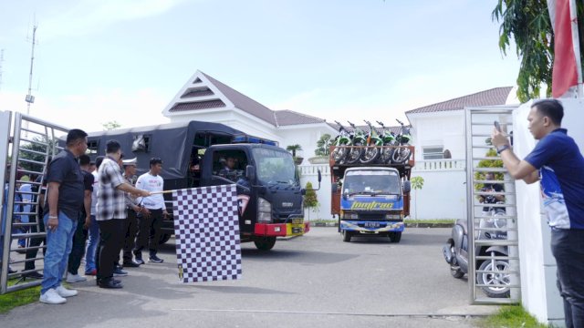 Bupati  Pangkep Yusran Lepas 60 Peserta One Day Adventure HUT ke-77 Korps Brimob