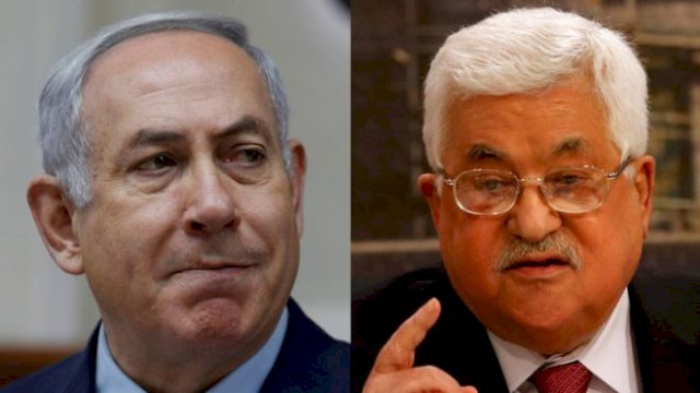 Netanyahu-Mahmoud Abbas.(F-INT)