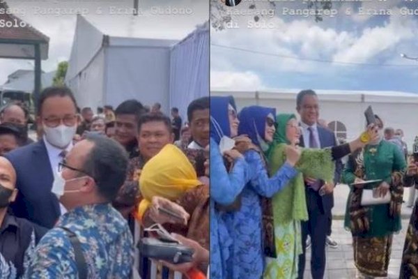 Anies Hadiri Nikahan Kaesang-Erina, Langsung Disambut Warga untuk Selfie