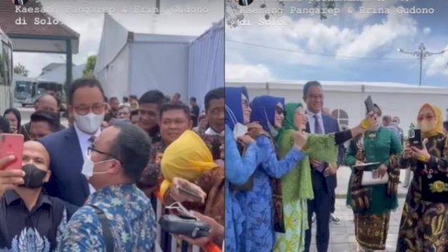 Anies Hadiri Nikahan Kaesang-Erina, Langsung Disambut Warga untuk Selfie