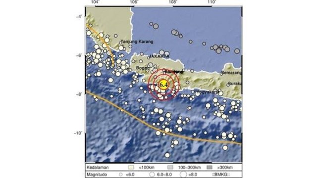 Gempa M 6,4 Guncang Garut, Terasa hingga Jakarta
