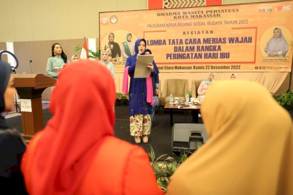 Gebyar Hari Ibu 2022, Lomba Tata Rias Wajah Pemkot Makassar Diikuti 209 Ibu-Ibu