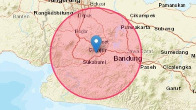 Gempa Magnitudo 2,6 Terjadi di Cianjur