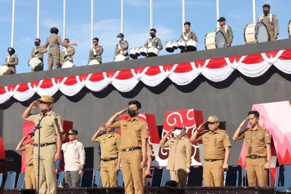 Pemkot Makassar Siapkan 65 Meter Dan 77 Lembar Bendera Merah Putih Sambut Kemerdekaan RI