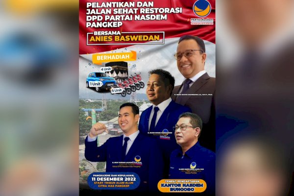 Peserta Jalan Sehat Restorasi Bersama Anies Baswedan di Pangkep Dipastikan Membludak, Haris Gani: Rakyat Mau Perubahan!