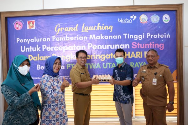 Pemprov Sulsel Salurkan Bantuan CSR 225.000 Telur Bagi Keluarga Berisiko Stunting