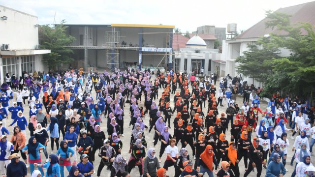 Senam Sehat Bersama RMS di Kabupaten Pinrang