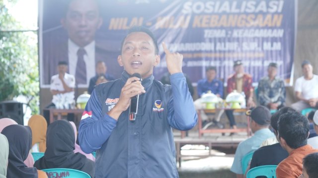 Wakil Ketua DPRD Sulsel, Syaharuddin Alrif Laksanakan Sosialisasi Nilai-nilai Kebangsaan.