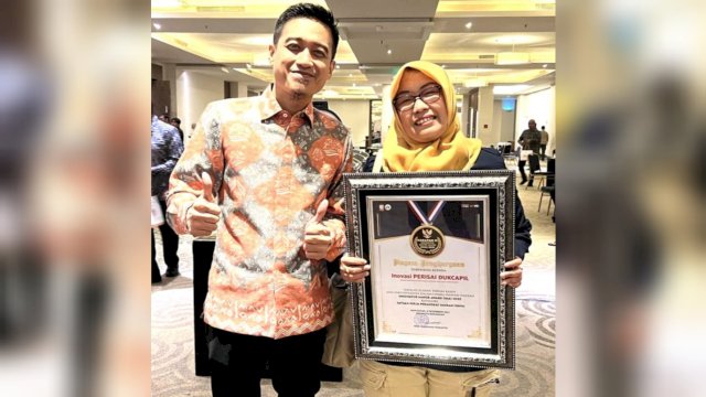 Program Perisai Dukcapil Makassar Terima Penghargaan Innovative Mayor Award