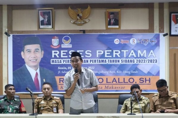 Ketua DPRD Makassar Rudianto Lallo Serap Aspirasi Warga Ujung Tanah Soal Infrastruktur