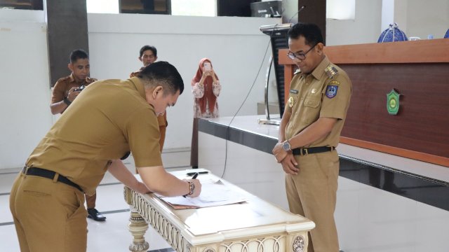Dihadapan Pj Bupati Takalar Setiawan, Kepala OPD-Camat Teken Pakta Integritas dan Perjanjian Kinerja