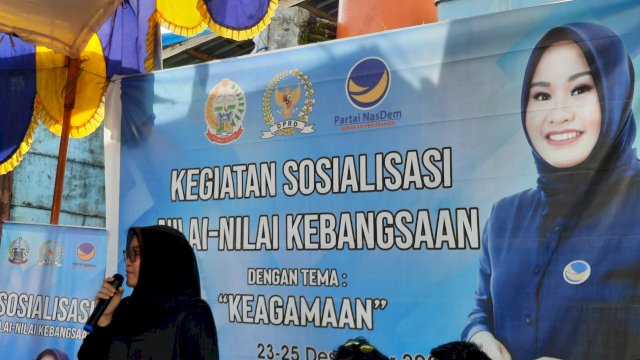 Legislator NasDem Sulsel Rezki Lutfi Sampaikan Pentingnya Nilai-nilai Keagamaan Saat Sosbang