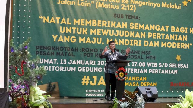 Perayaan Natal Kementan, Mentan Ajak Umat Nasrani Bersama Sukseskan Program Pertanian 2023