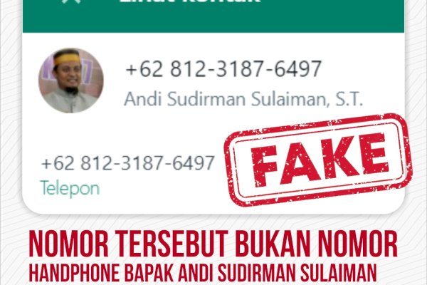 Awas! Modus Penipuan WhatsApp Mengaku Sebagai Gubernur Sulsel