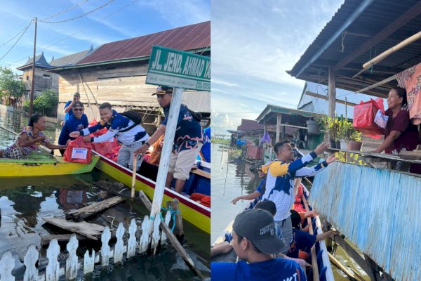 Peduli Korban Banjir di Desa Nepo Wajo, Kader Muda NasDem Haryanto Antar Langsung Bantuan untuk Warga