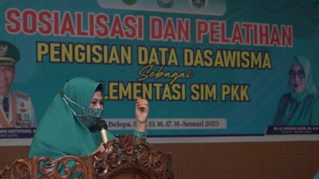 TP PKK Luwu Bekali Kelompok Dasa Wisma Teknik Pendataan Keluarga
