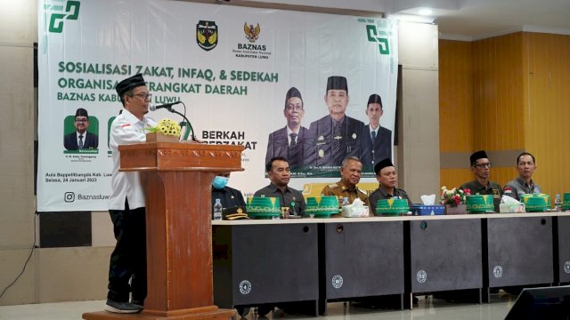 Bupati Luwu Basmin Mattayang Minta Baznas Kolaborasi dengan Para Mubaliqh Sosialisasikan Zakat