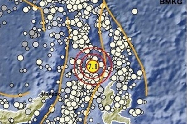 Gempa M 7,1 Guncang Melonguane Sulawesi Utara