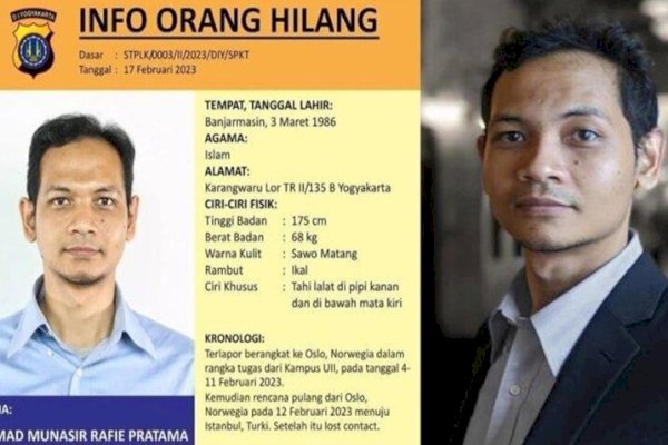 Dosen UII Dilaporkan Hilang Saat Pulang dari Norwegia, Sang Adik Menunggu di Bandara Tanpa Hasil-Keluarga Lapor Polisi