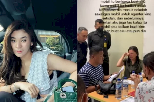 Viral, Debt Collector Bentak Polisi Saat Tarik Mobil Seleb TikTok Clara Shinta