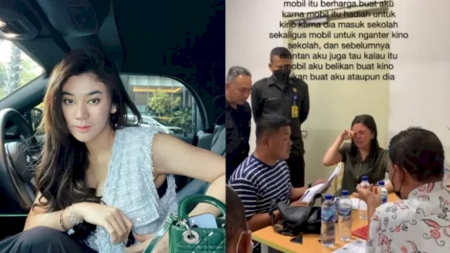 Viral, Debt Collector Bentak Polisi Saat Tarik Mobil Seleb TikTok Clara Shinta