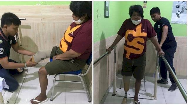 Diamputasi karena Diabetes, Bahagianya Suti Karno Dapat Kaki Palsu