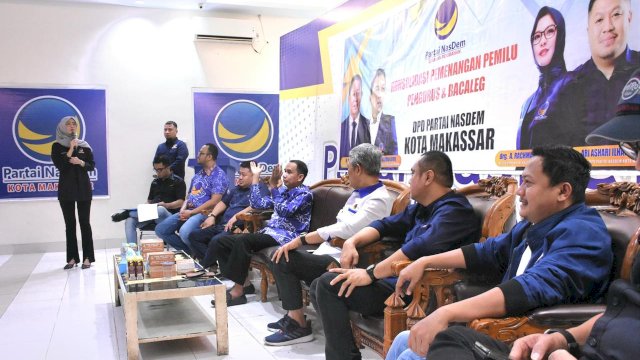 Roadshow Pengurus DPW NasDem Sulsel di Kantor DPD NasDem Makassar.