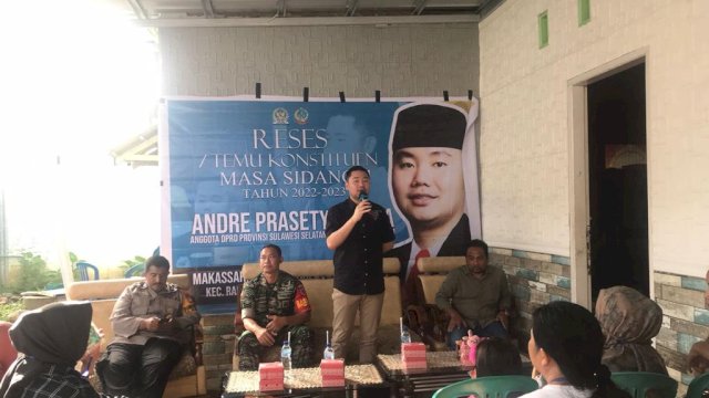 Reses di Kelurahan Buakana, Wakil Ketua Komisi E DPRD Sulsel Andre Tanta Ajak Masyarakat Jaga Lingkungan